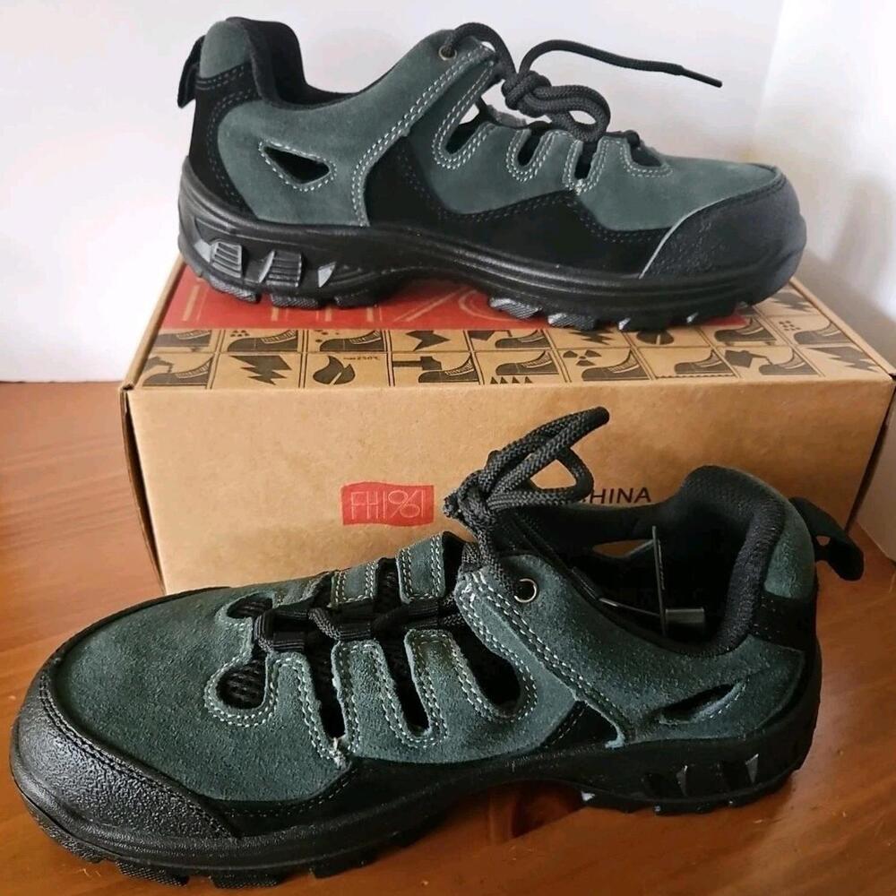Men's FH1961 Steel Toe Safety Shoe. Size 8. Black/grey
